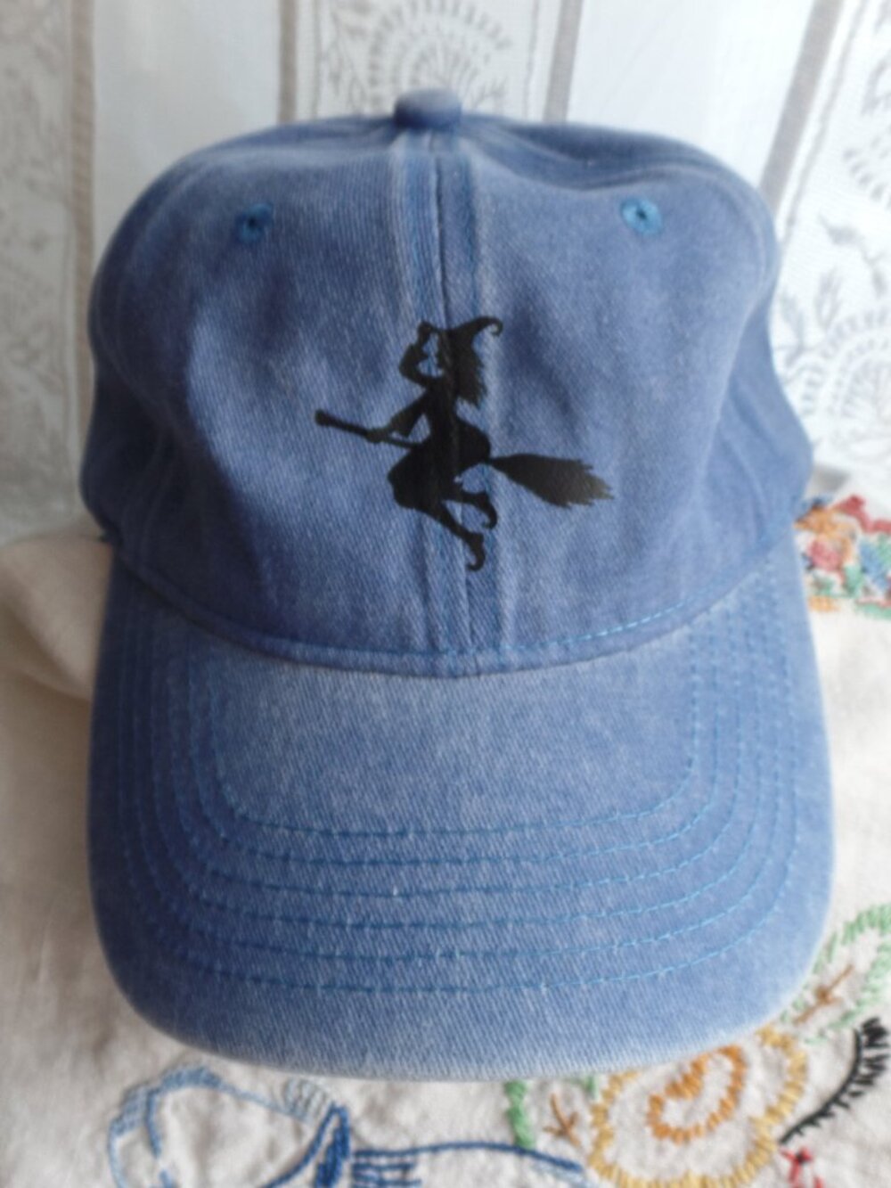 Witch Denim Adjustable Cap BLUE